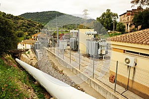 Las Buitreras hydroelectric power station in El Colmenar, Malaga province, Spain