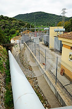 Las Buitreras hydroelectric power station in El Colmenar, Malaga province, Spain