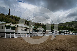 Las casetas del Garraf in Sitges, Barcelona, Catalonia.