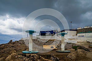 Las casetas del Garraf in Sitges, Barcelona, Catalonia.