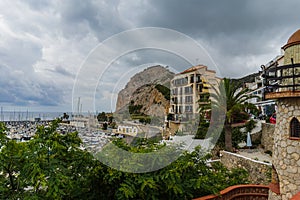 Las casetas del Garraf in Sitges, Barcelona, Catalonia.