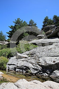 Las Chorreras on Tormes River in Hoyos del Espino, Avila, Spain