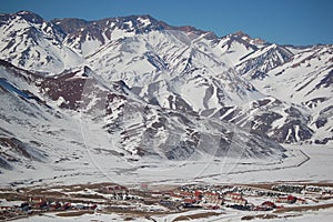 Las lenas ski resort in Argentina