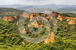 Las Medulas, ancient gold mine in Spain. Unesco world heritage site. Roman mine in El Bierzo county