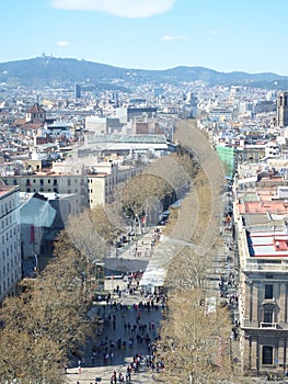 Las ramblas in Barcelona
