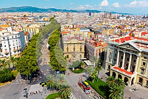 La Rambla in Barcelona, Catalonia, Spain photo