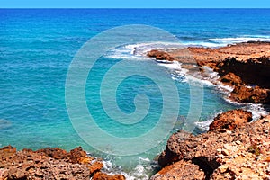 Las Rotas blue mediterranean sea shore Denia photo