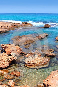 Las Rotas blue mediterranean sea shore Denia photo