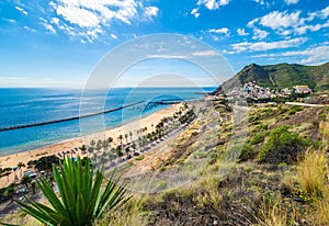 Las Teresitas beach and San Andres village, Tenerife,