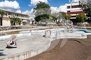 LAS TUNAS, CUBA - JAN 27, 2016: La Fuente de Las Antilles fountain in Las Tun