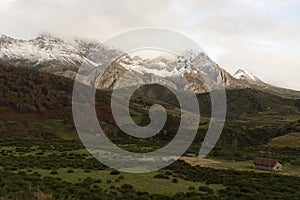 Las ubiÃÂ±as panoramic landscape of Cantabrian mountains of Spain in autumn