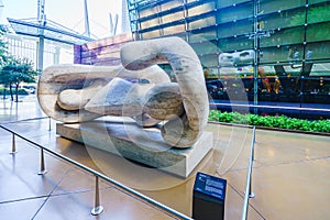 Las Vegas.Aria Resort and Casino fine art collection, Henry Moore statue outside of hotel