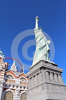 Las Vegas Boulevard Sign and Statue of Liberty