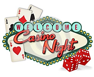 Las Vegas Casino Night Logo Artwork