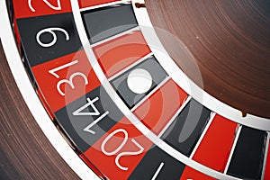 Las Vegas Casino Roulette 3D rendering concept. Casino Roulette Game. Casino Gambling Concept