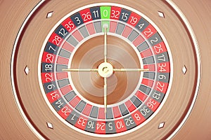 Las Vegas Casino Roulette, Casino Roulette Game, Casino Gambling Concept 3D rendering.
