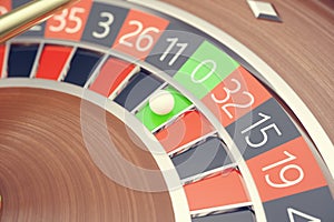 Las Vegas Casino Roulette, Casino Roulette Game, Casino Gambling Concept 3D rendering.