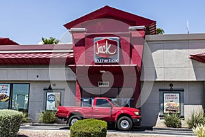 Las Vegas - Circa July 2017: Jack-In-The-Box Fast Food Restaurant. Jack-In-The-Box Operates More Than 2,200 Restaurants in III