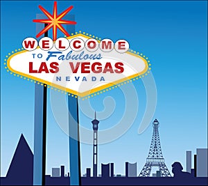 Las Vegas City and wolcome sign