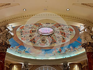 Amazing Mural and Skylight in Casino Courtyard