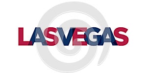 Las Vegas, Nevada, USA typography slogan design. America logo with graphic city lettering for print and web