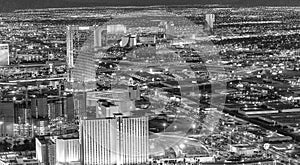 LAS VEGAS, NV - JUNE 30, 2018: Aerial view of Circus Circus Hotel at night. This is one of the most famous city casinos