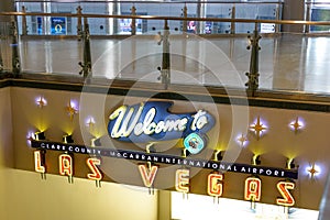 Interior of Terminal D at McCarran International Airport