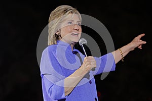 LAS VEGAS, NV - OCTOBER 14, 2015: Hillary Clinton, former U.S. secretary of state and 2016 Democratic presidential candidate, spea