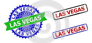 LAS VEGAS Rosette and Rectangle Bicolor Seals with Unclean Styles