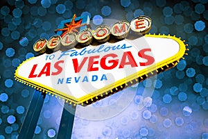 Las Vegas Sign with bokeh background