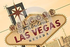 Las Vegas Sign Front Sepia