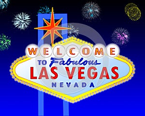 Las Vegas sign at night