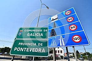 las vegas sign, photo as a background , in north portugal, europe
