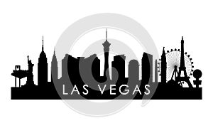 Las Vegas skyline silhouette.