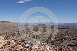 Las Vegas Valley Skyline from Red Rock Conservation Area, Nevada, USA