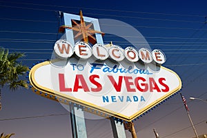 Las Vegas welcome neon tourist sign