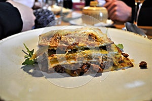 Lasagna in Munich, Italian dish served in Germany