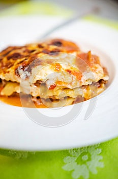 Lasagna portion