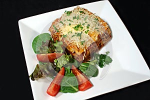Lasagna And Salad 1 photo