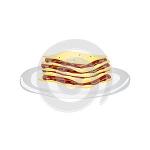 lasagne. Vector illustration decorative background design