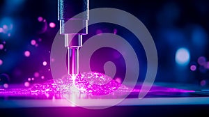 Laser analyzing chemical samples in a laboratory setting