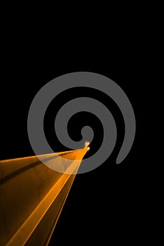 Laser beam orange