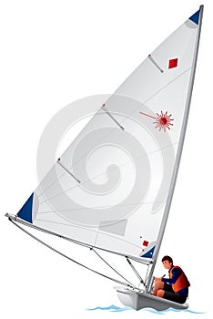 Laser Class sailboat