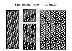 Laser cut decorative vector panel set. Jali design, cnc decor, interior design. Islamic, arabic laser cutting. photo