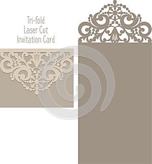 Laser cut envelope template for invitation wedding card photo