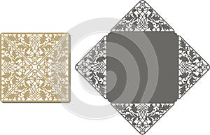 Laser cut pattern for invitation card for wedding