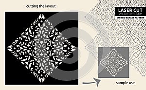 Laser cut pattern stencil