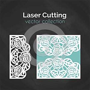 Laser Cut Template. Card For Cutting. Cutout Illustration
