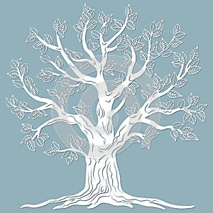 Laser cut. vector design. Laser cutting template tree. paper cutting. plotter and screen printing. serigraphy photo