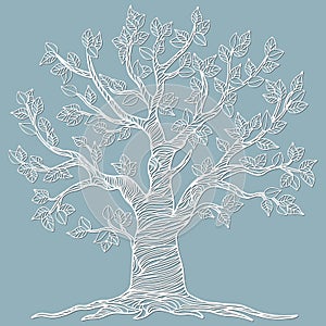 Laser cut. vector design. Laser cutting template tree. paper cutting. plotter and screen printing. serigraphy photo